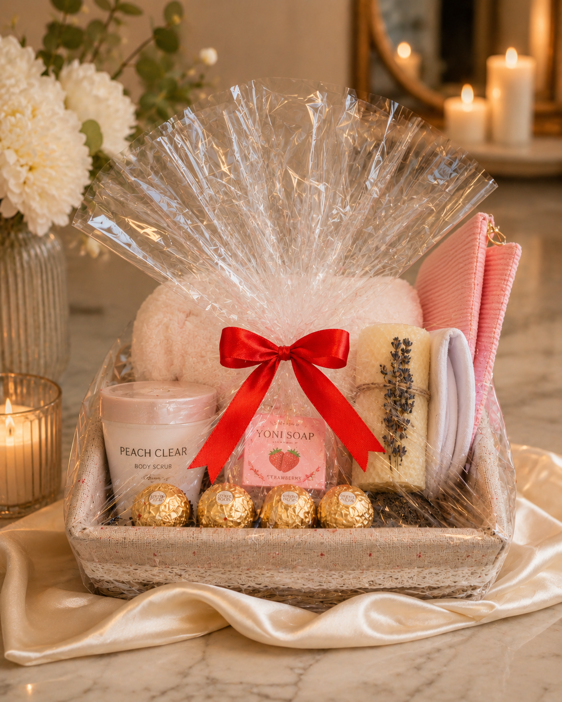 Dee-Lux Pink Basket Pamper Pack